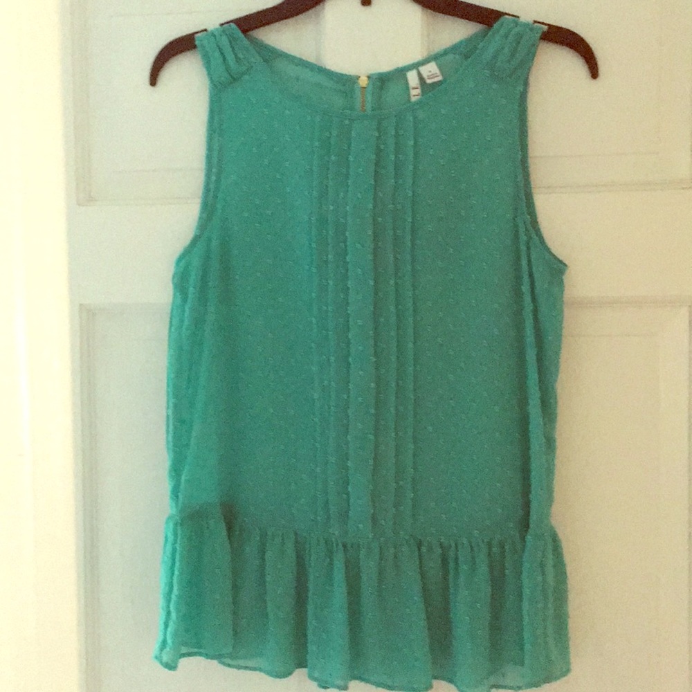 Elle turquoise sleeveless blouse